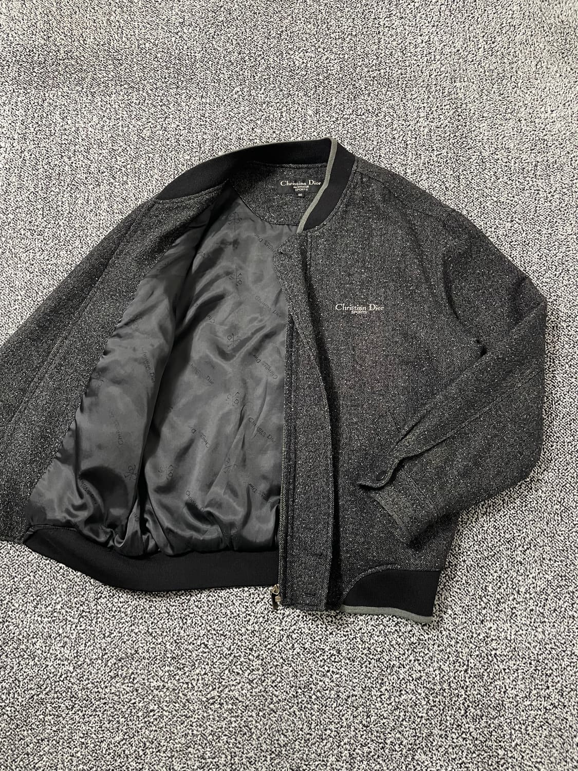 빈티지9. 크리스찬 디올 DIOR 몬슈어 스포츠 헤링본 블루종 자켓 상품이미지3
