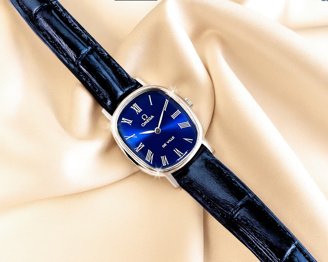 오메가 드빌 청판 여성용 가죽 시계 상품이미지7