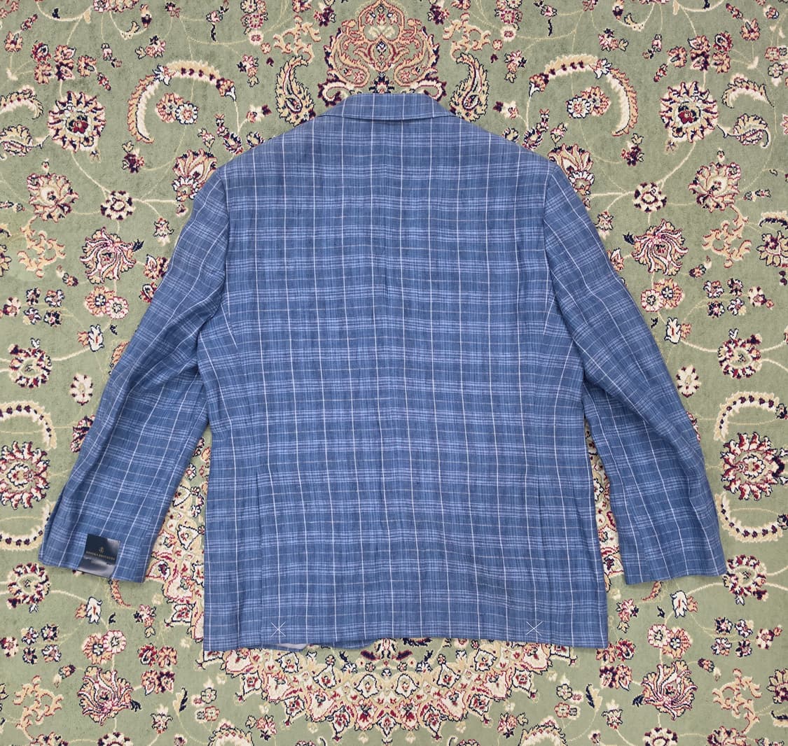 [새상품/최종할인] 브룩스브라더스 린넨 블루체크 2버튼 46R 107 상품이미지9