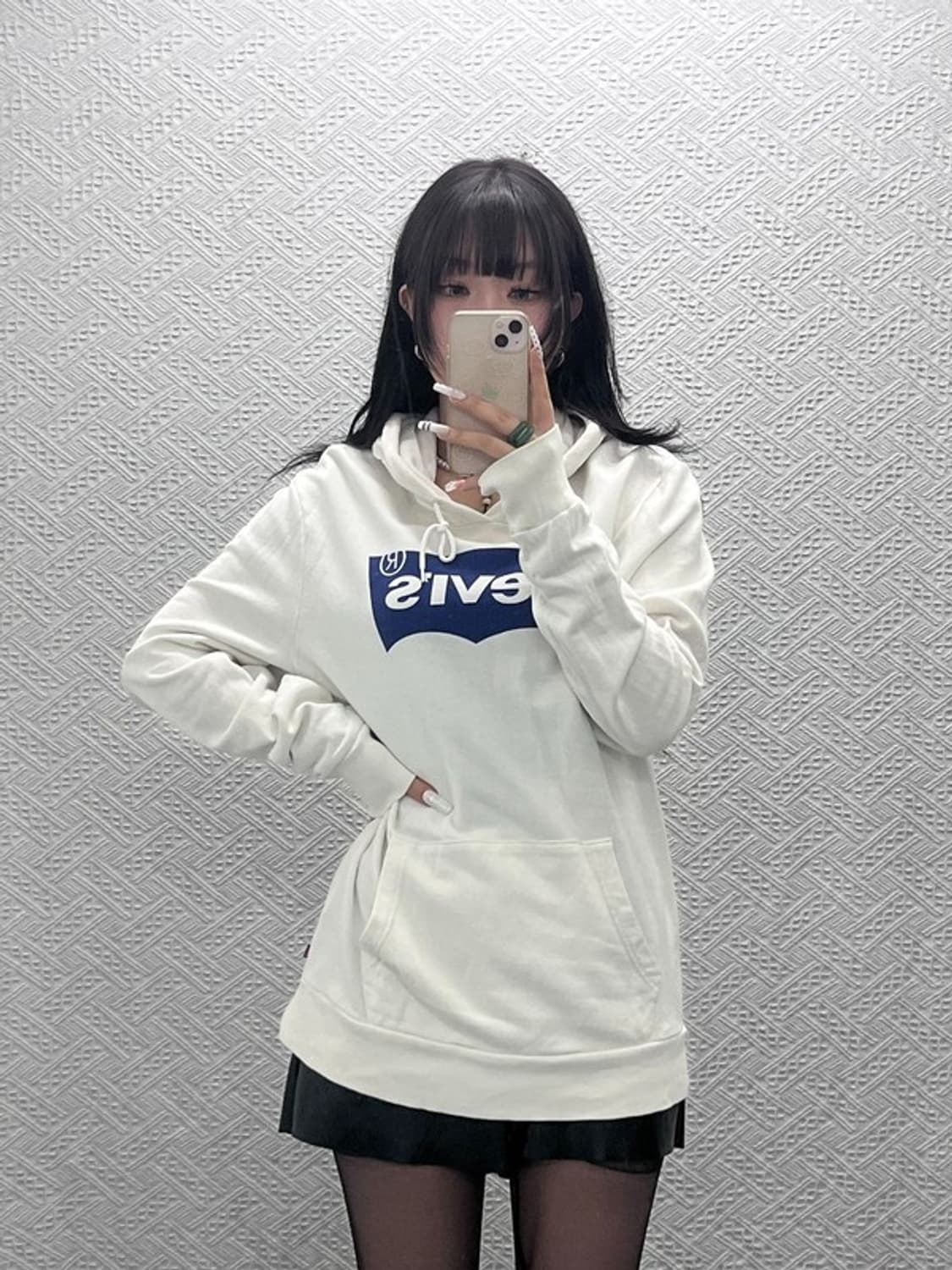 리바이스 올드스쿨 빈티지 배트윙 빅로고 후드티 M C10837 상품이미지2