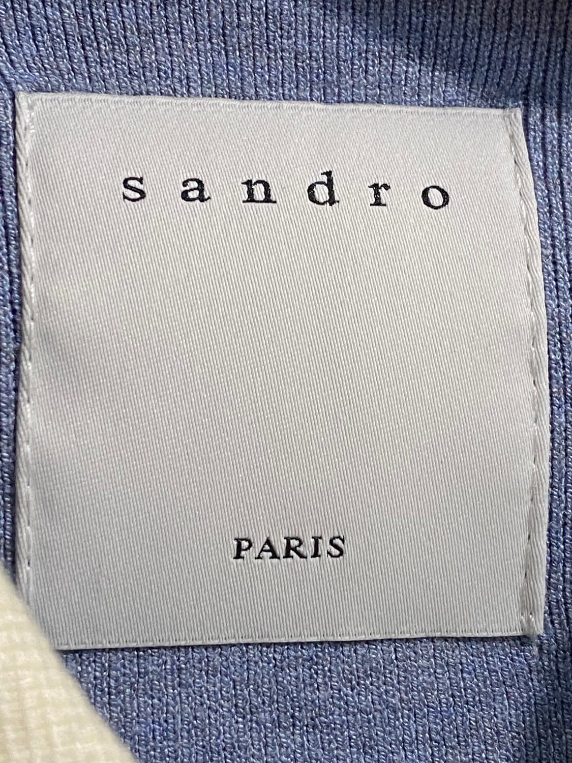 산드로 파리 배색 크롭 니트 자켓 상품이미지3