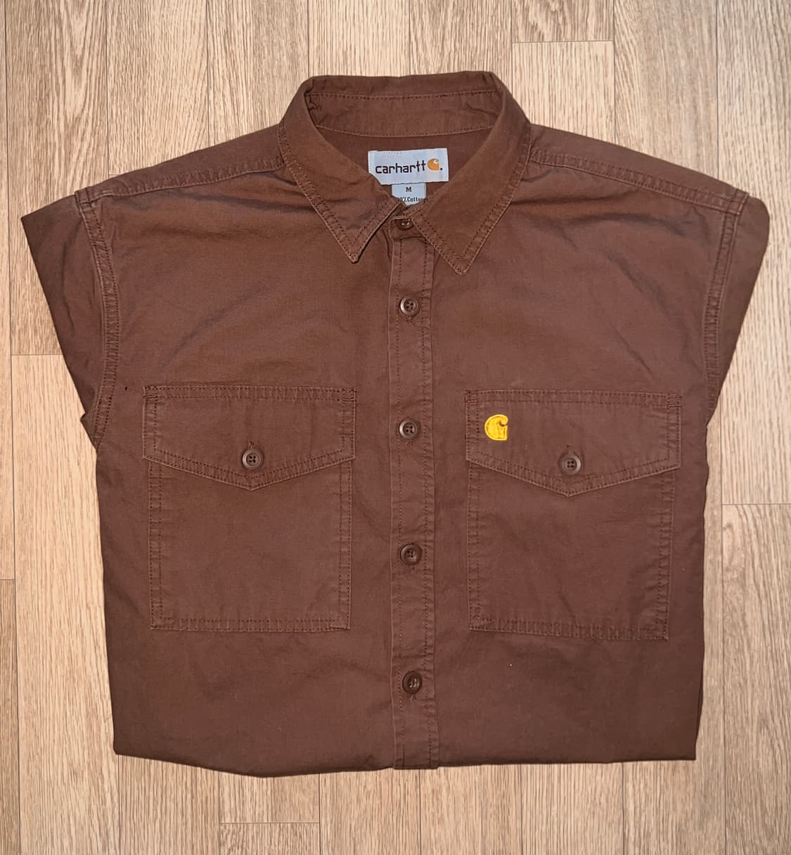 Carhartt 브라운 반팔 셔츠 상품이미지2