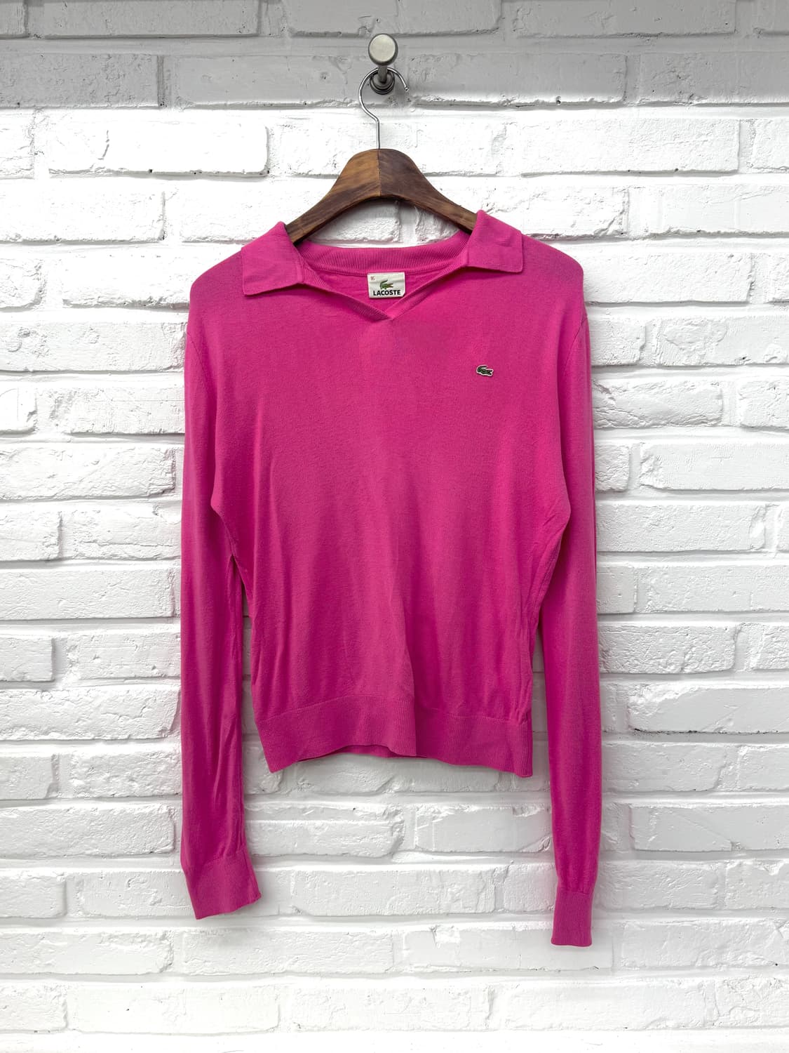 라코스테 핑크 카라 니트  상품이미지3