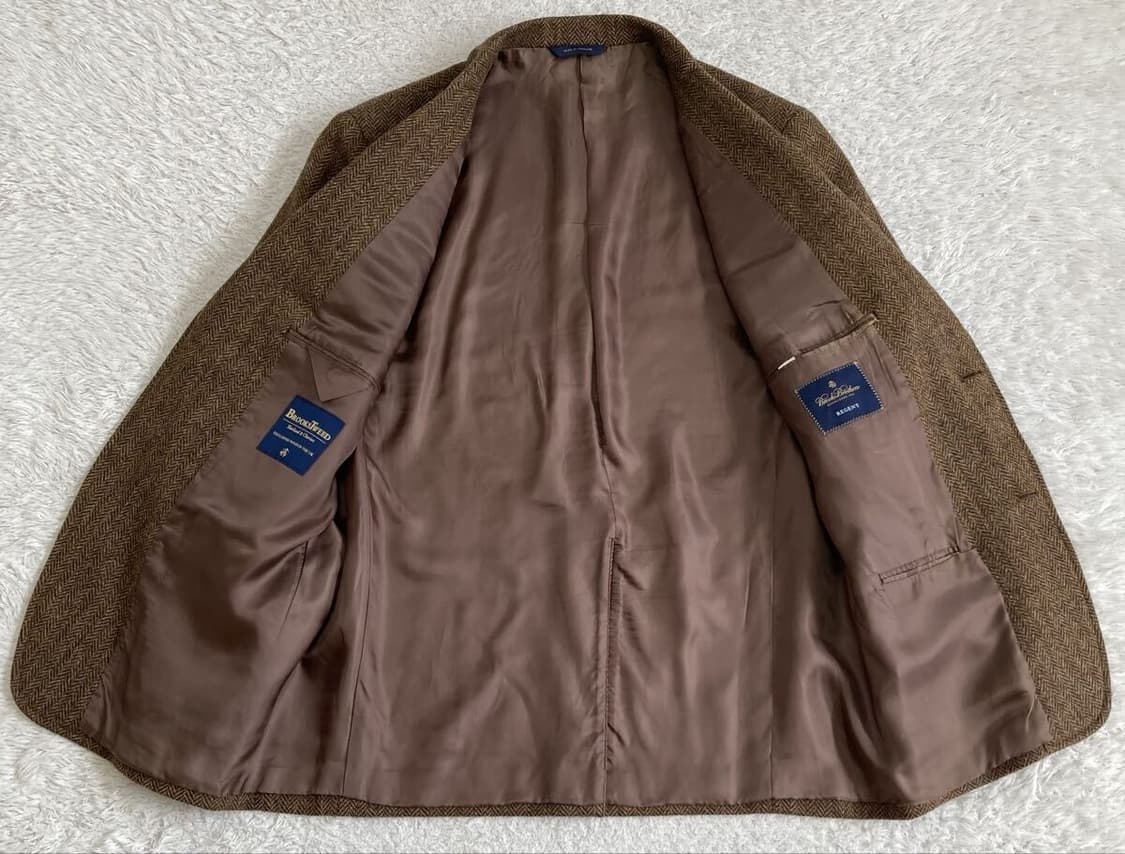 브룩스브라더스 브라운 헤링본 트위드 자켓 상품이미지6