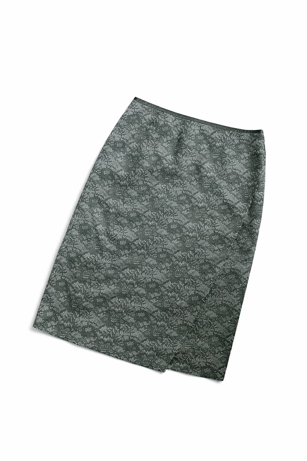 빈티지 카키 레이스 미디 스커트  상품이미지1