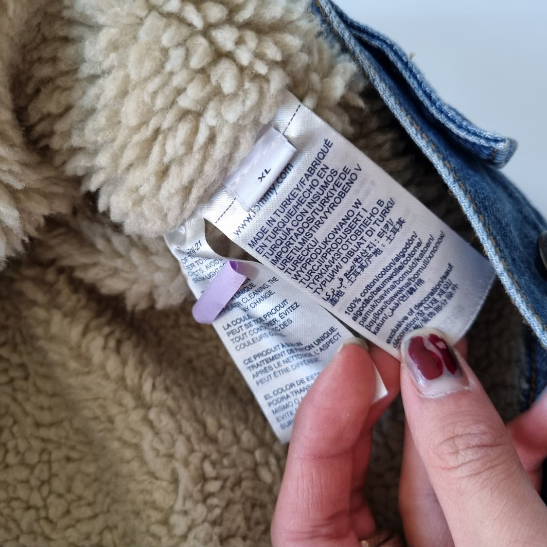 타미힐피거 빅로고 데님 쉐르파 자켓 상품이미지8