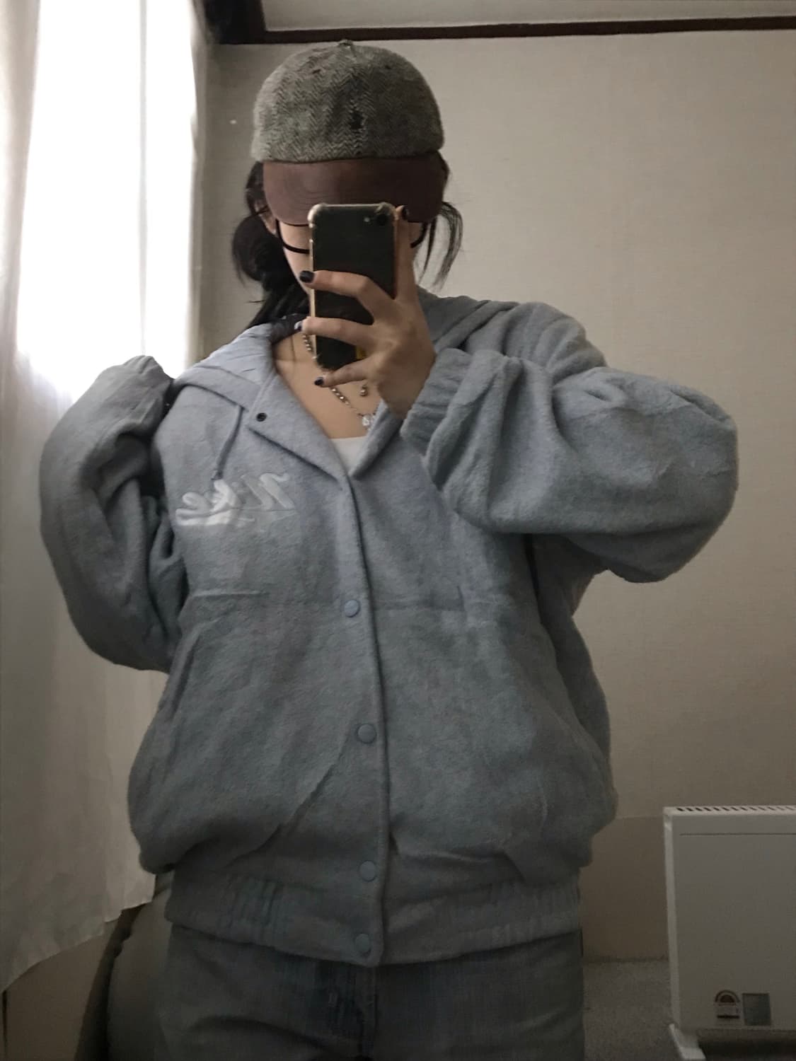 나이키 00s 연하늘 빅로고 누빔자켓 상품이미지7