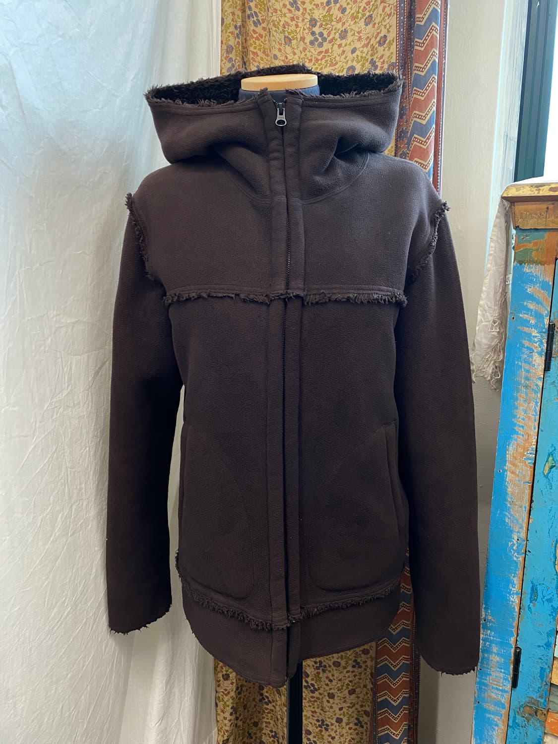 UNIQLO 브라운 플리츠집업자켓(M) 상품이미지2