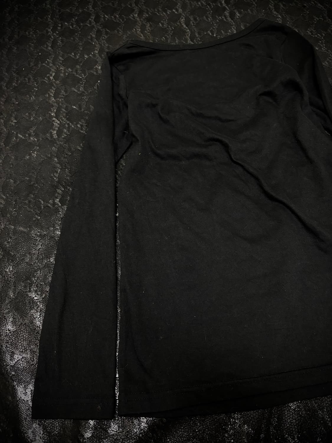 “Vintage”Y2K Print Black Slim Fit Sleeve 상품이미지6