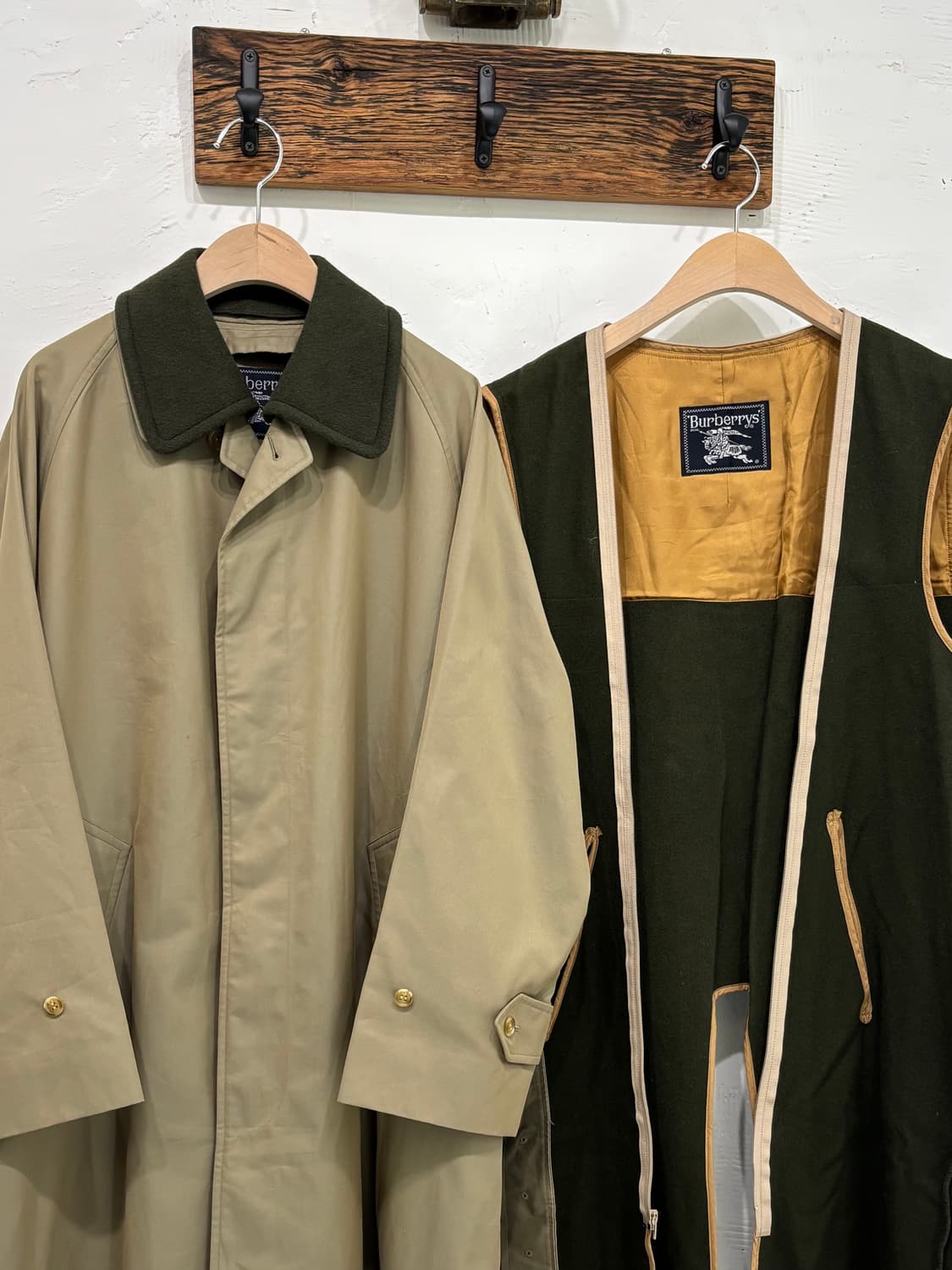 Burberry 버버리 카라 커버 카키 롱 트렌치코트 상품이미지1