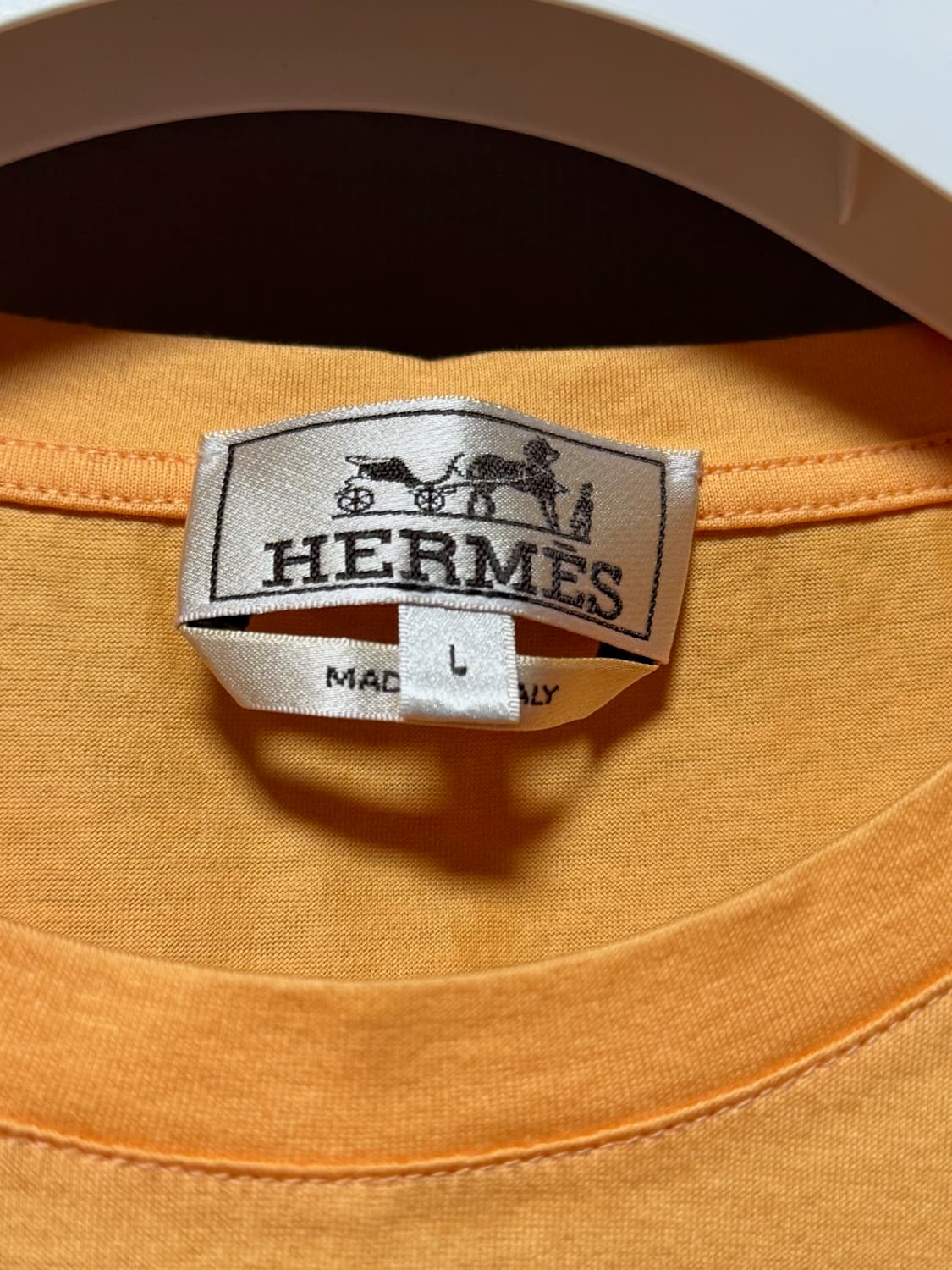 에르메스 24 프린팅 반팔 티셔츠 오렌지 L 상품이미지3