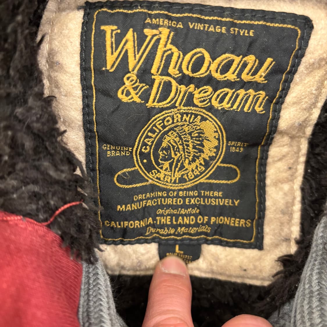 후아유 버건디 양털 후드집업 상품이미지3