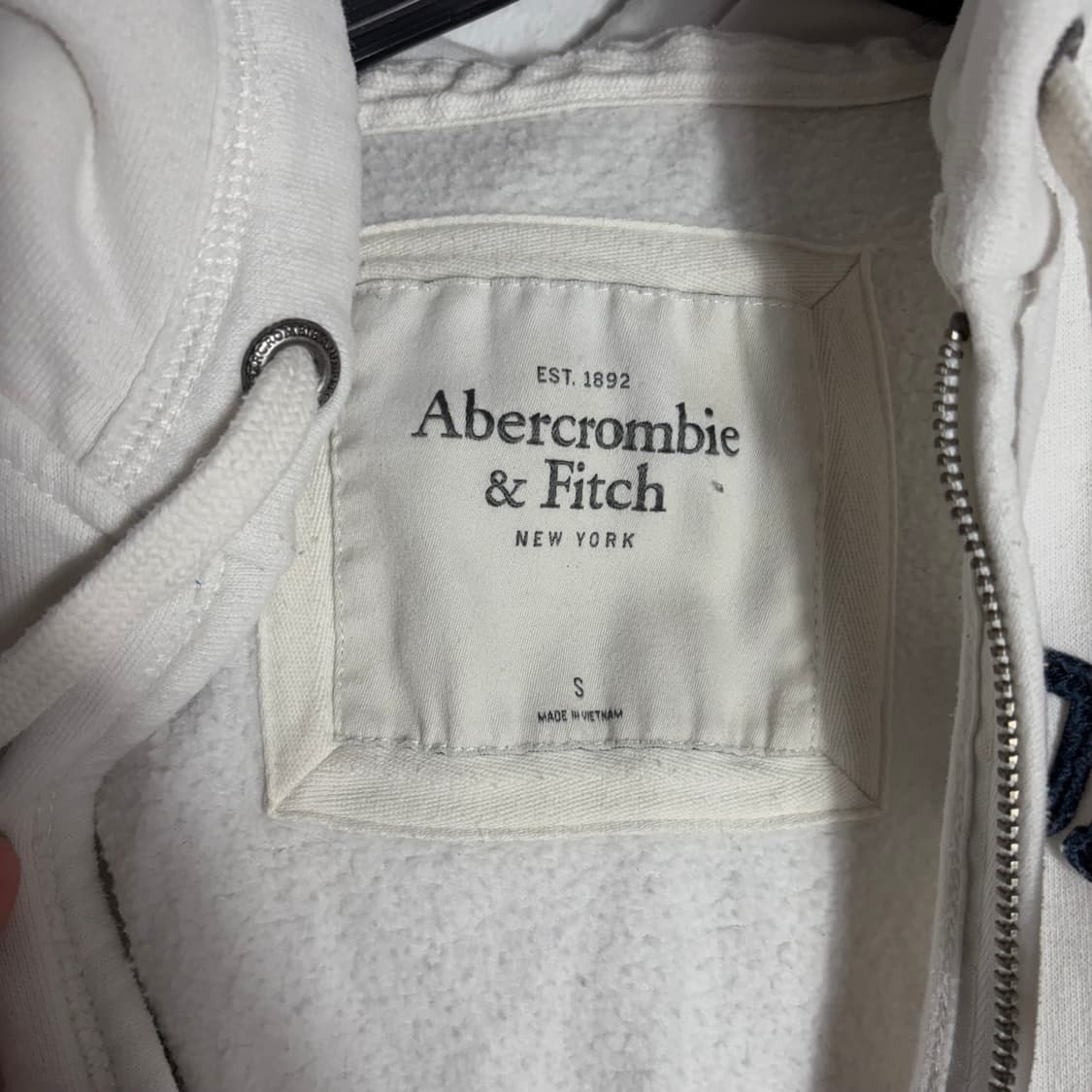 아베크롬비 스펠아웃 화이트 후드집업(S) 상품이미지4