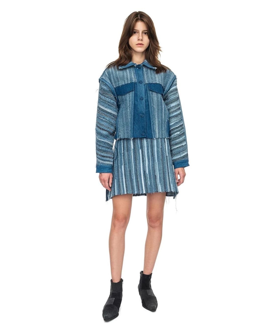 KSENIA SCHNAIDER 런던 패션위크 아카이브 데님 트러커 자켓 상품이미지2