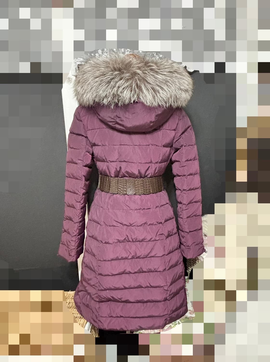 꼼파니아ㅡ 오리털 패딩 천연 폭스퍼 55/상태최상 상품이미지2