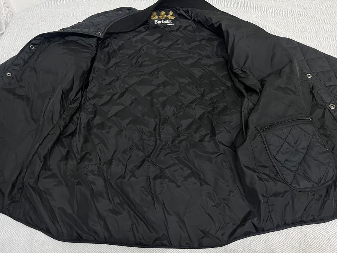 바버 더블포켓 퀼팅 봄버 자켓 S 블랙 상품이미지10