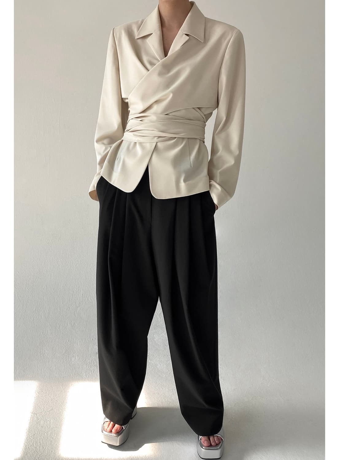 새상품)DRAGONBLUES 드래곤블루스 커버 랩 자켓 셔츠 M 상품이미지4