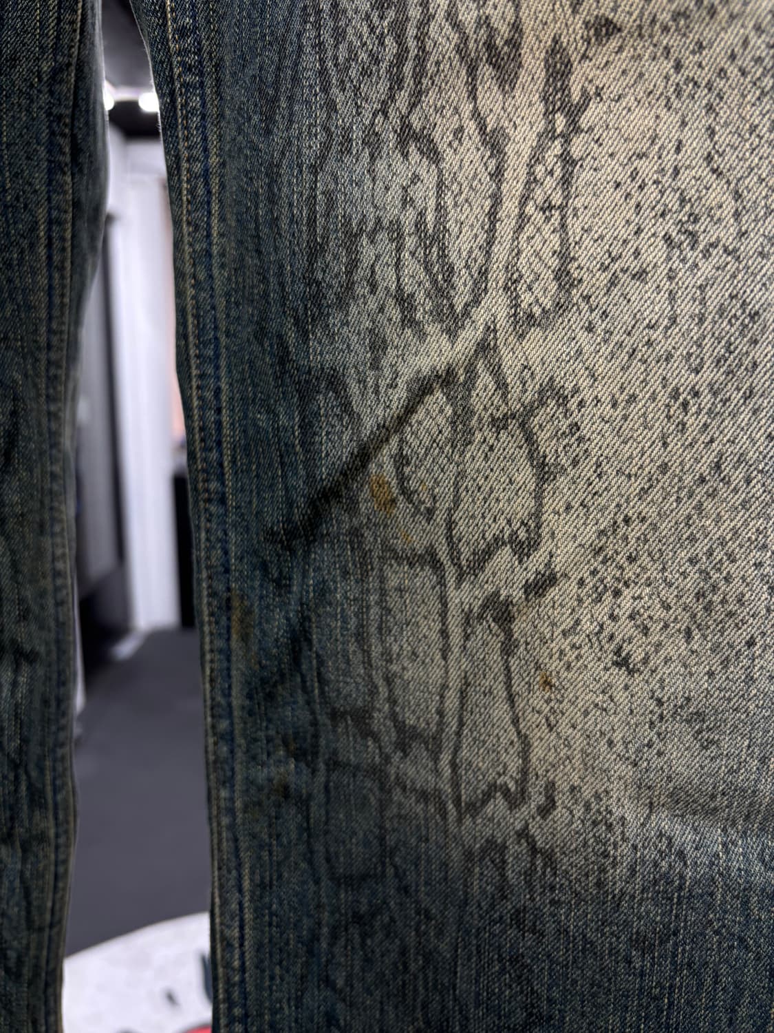 카라쿠리 타마시 뱀피 드래곤 데님팬츠 상품이미지5