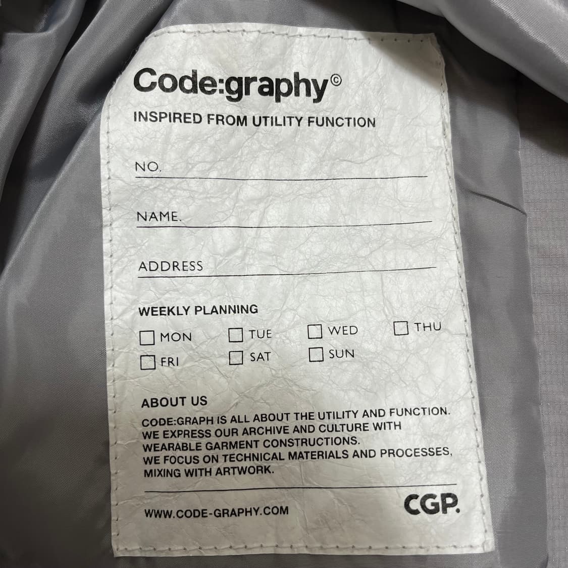 코드그라피 바람막이 자켓 M/95 상품이미지7
