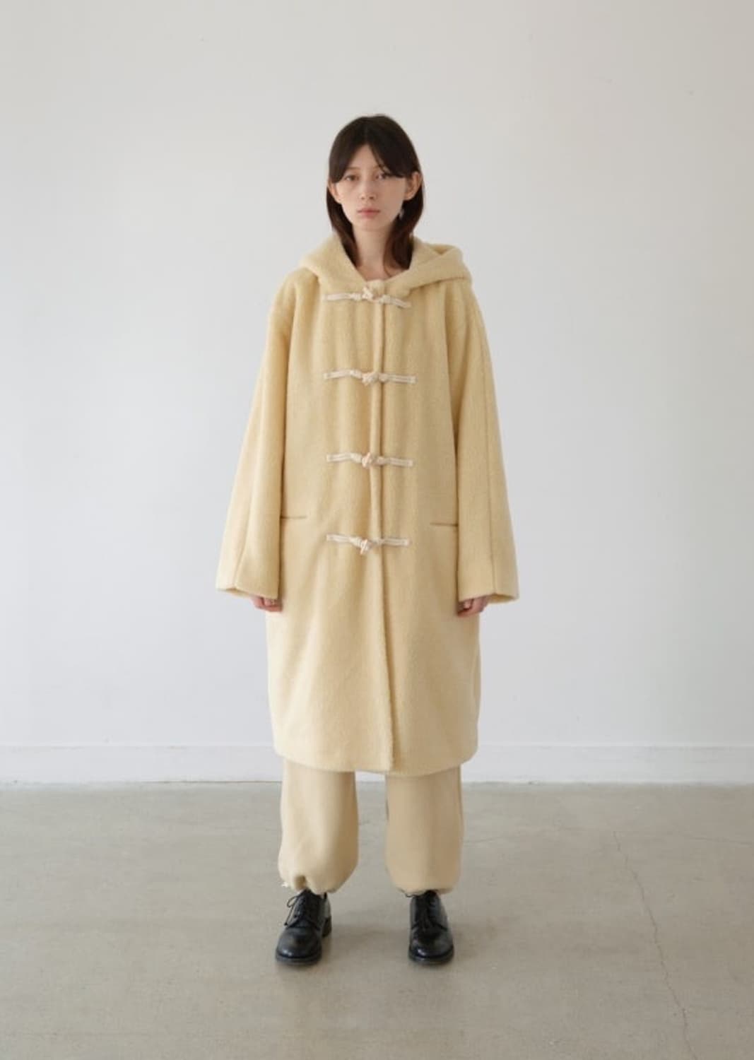 새제품) 아모멘토 퍼 토글 더플 코트 os 뽀글이 상품이미지4