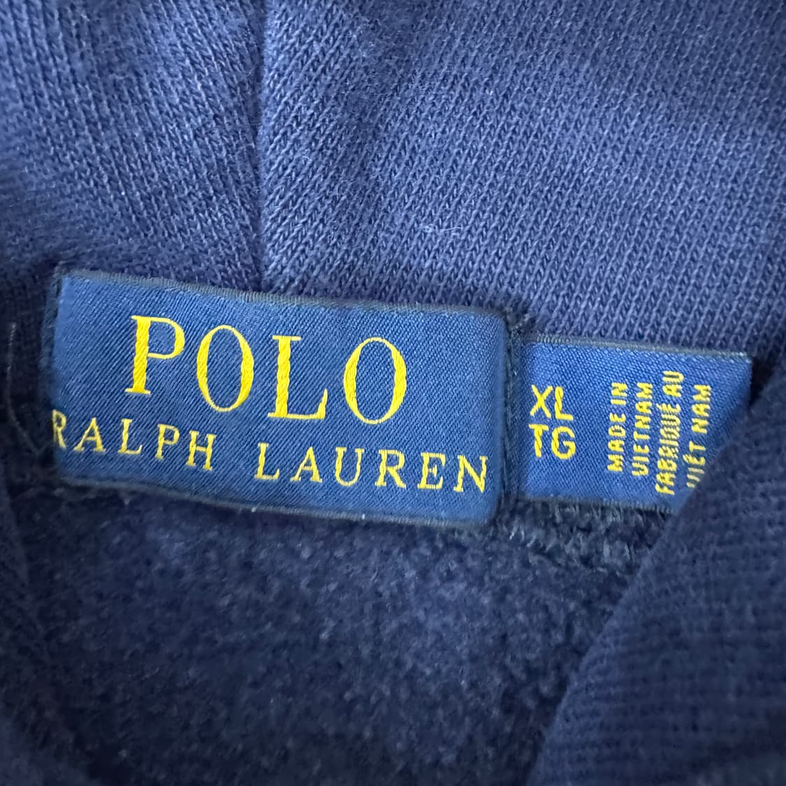 XL 폴로 랄프로렌 빅로고 네이비 후드 티셔츠(안감기모) 상품이미지9