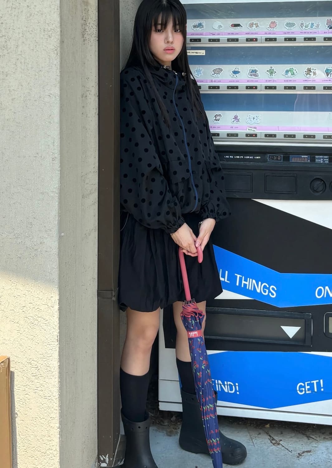 오헤시오 dot frill hooded windbreaker jumper 상품이미지2