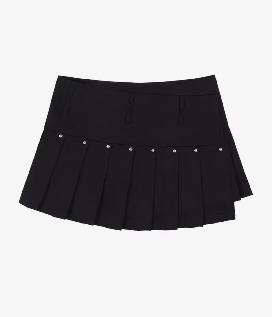 (새상품)팬시클럽 플리츠 레이어드 랩 스커트(black) 상품이미지3
