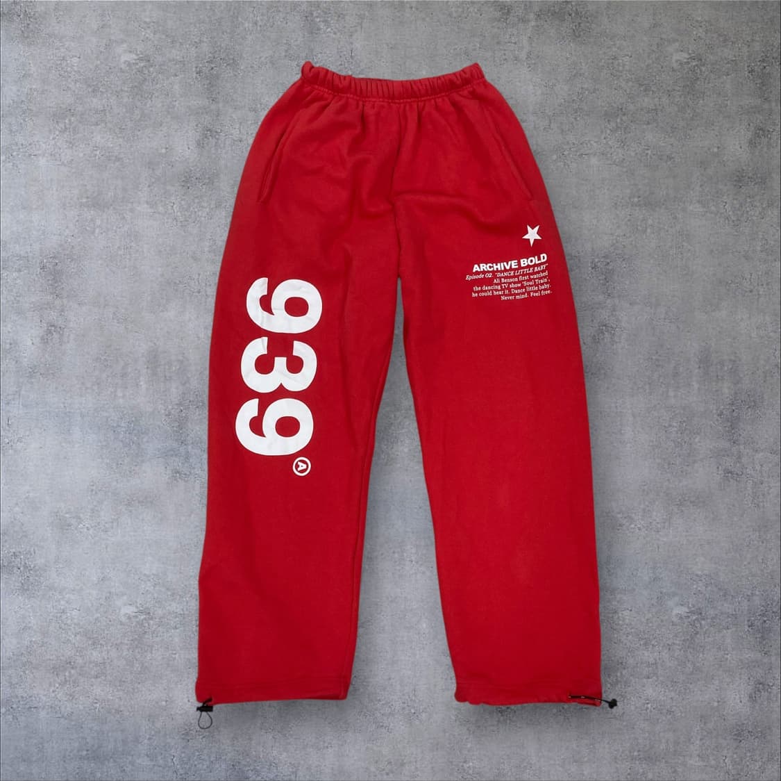 아카이브 볼드 939 로고 레드 스웻 팬츠 상품이미지1