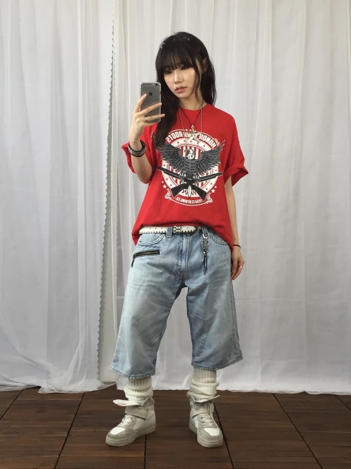 Gildan Honor Roots Eagle Tee Red 상품이미지1