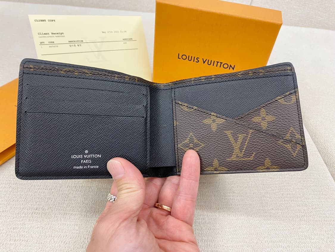 루이비통 모노그램 마카사르 멀티플 반지갑(컨디션굿) 상품이미지6