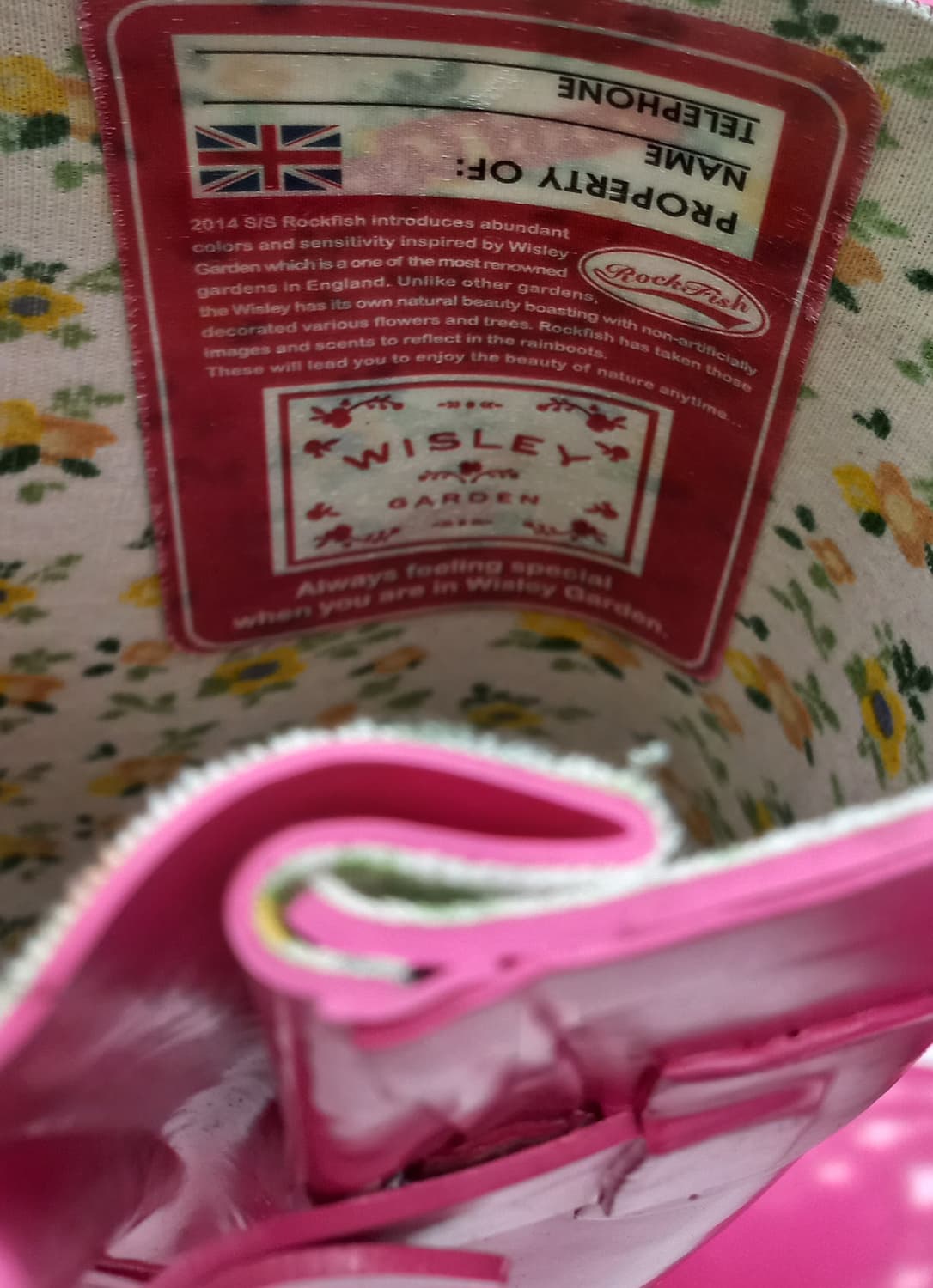 락피쉬 레인부츠 핑크 245mm 상품이미지2