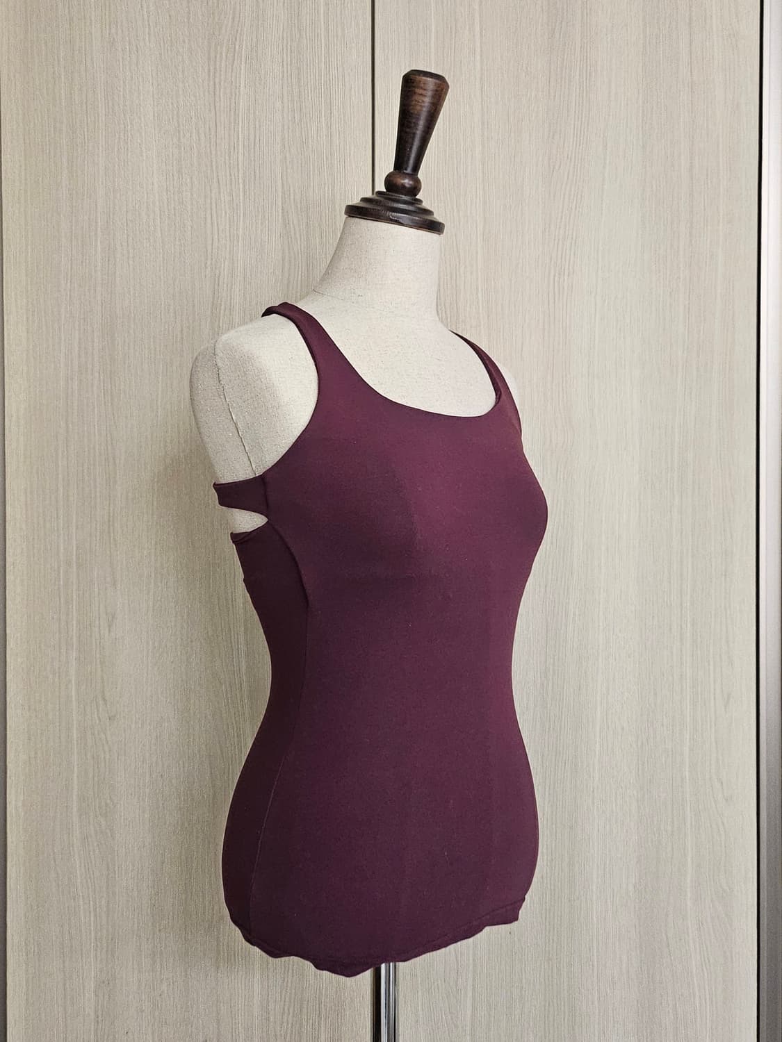 뮬라웨어 롱 브라탑 (버건디 / 2사이즈) 뒷태가 예쁜 X스트랩 상품이미지4