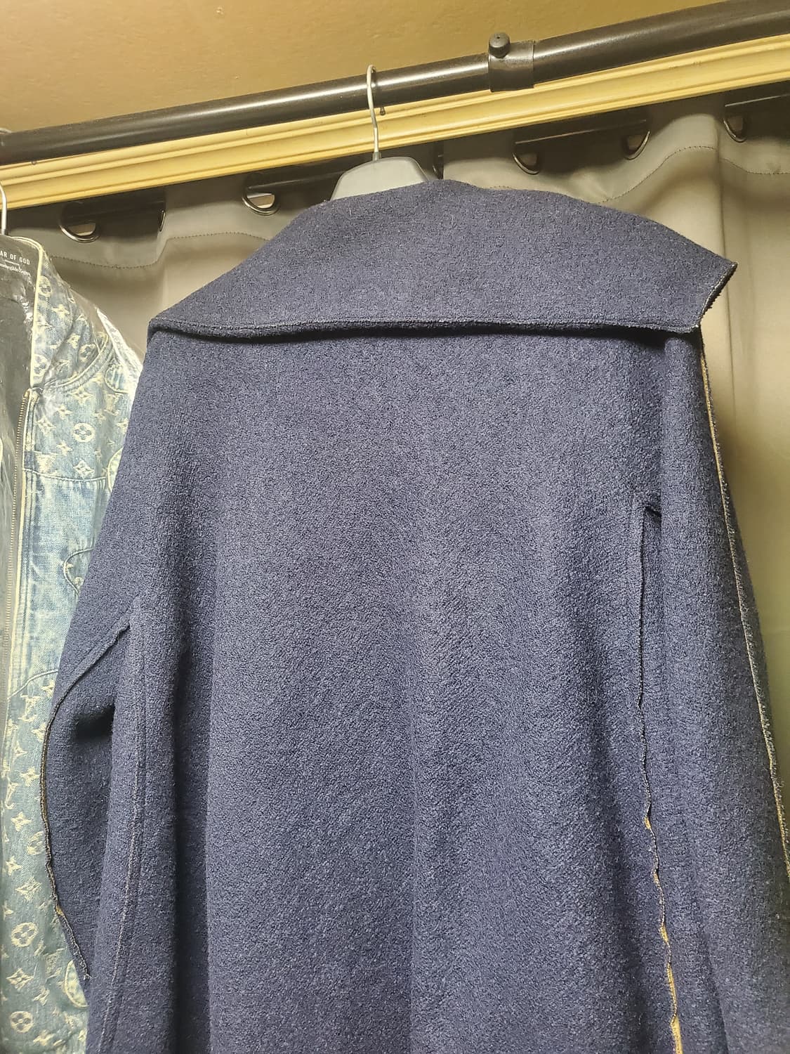 LANVIN 컷아웃스타일  코트 네이비 상품이미지5