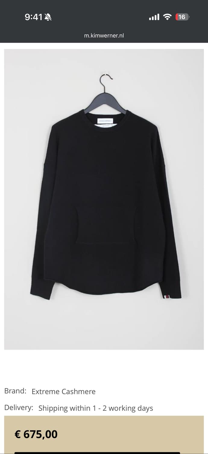 홀드 중)익스트림캐시미어 크루넥 니트 상품이미지1