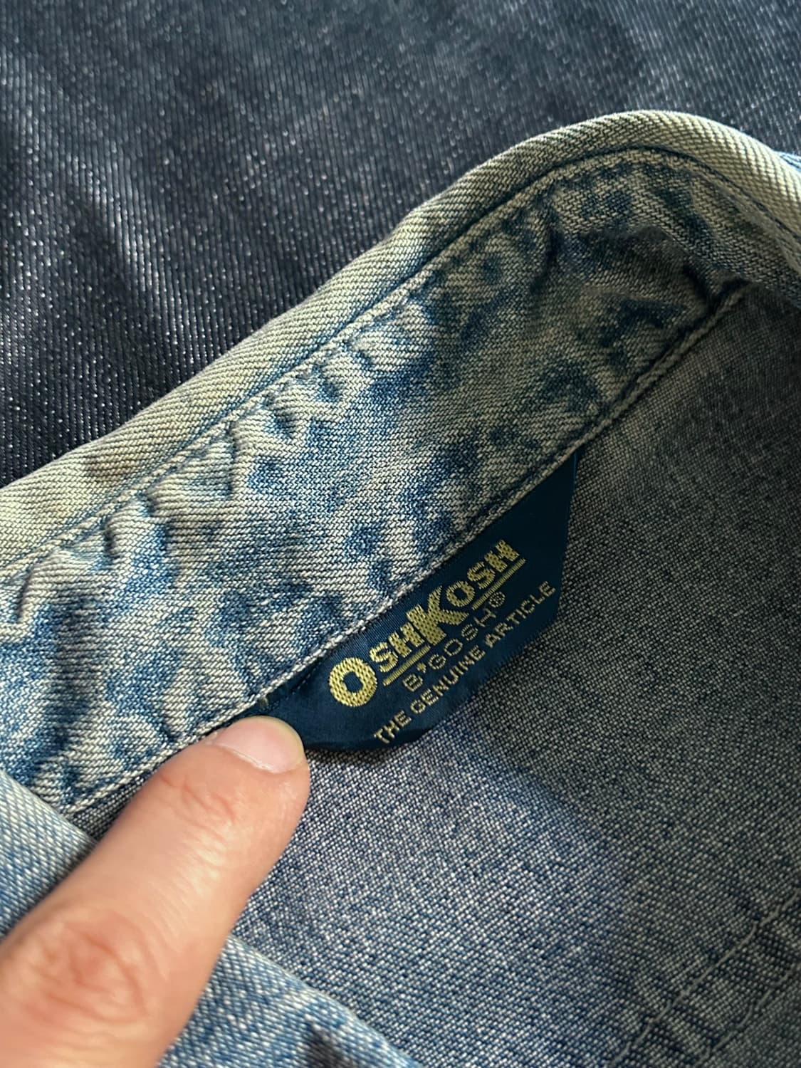 8~90s 오시코시 데님 워크 셔츠 상품이미지4