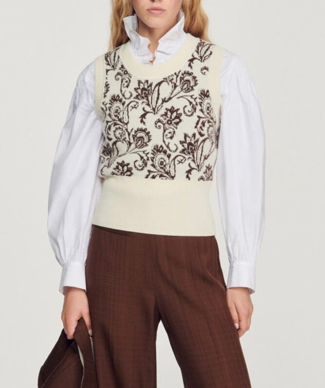 산드로 페이즐리 프린트 베스트 상품이미지2