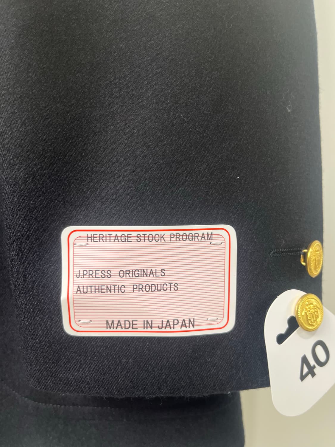 현행(메이드 재팬) 제이프레스 금장 자켓 40 상품이미지4
