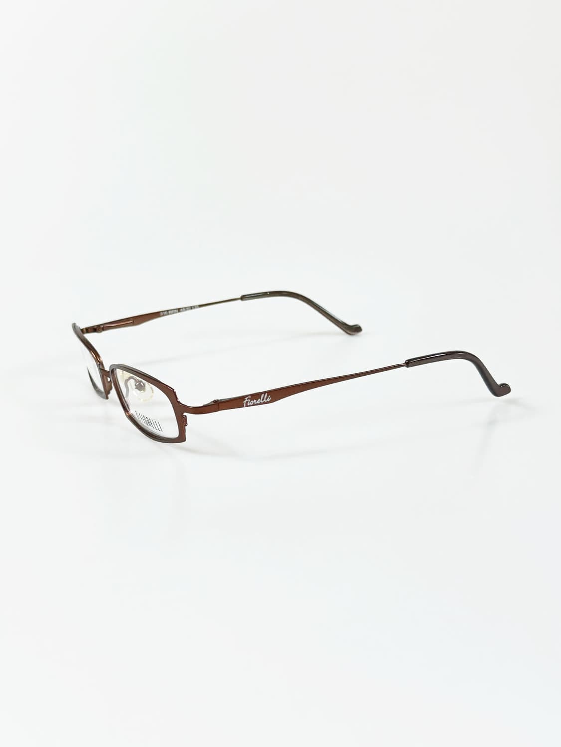 90s FLORELLI 브라운 메탈 슬림 스퀘어 빈티지 안경 상품이미지3