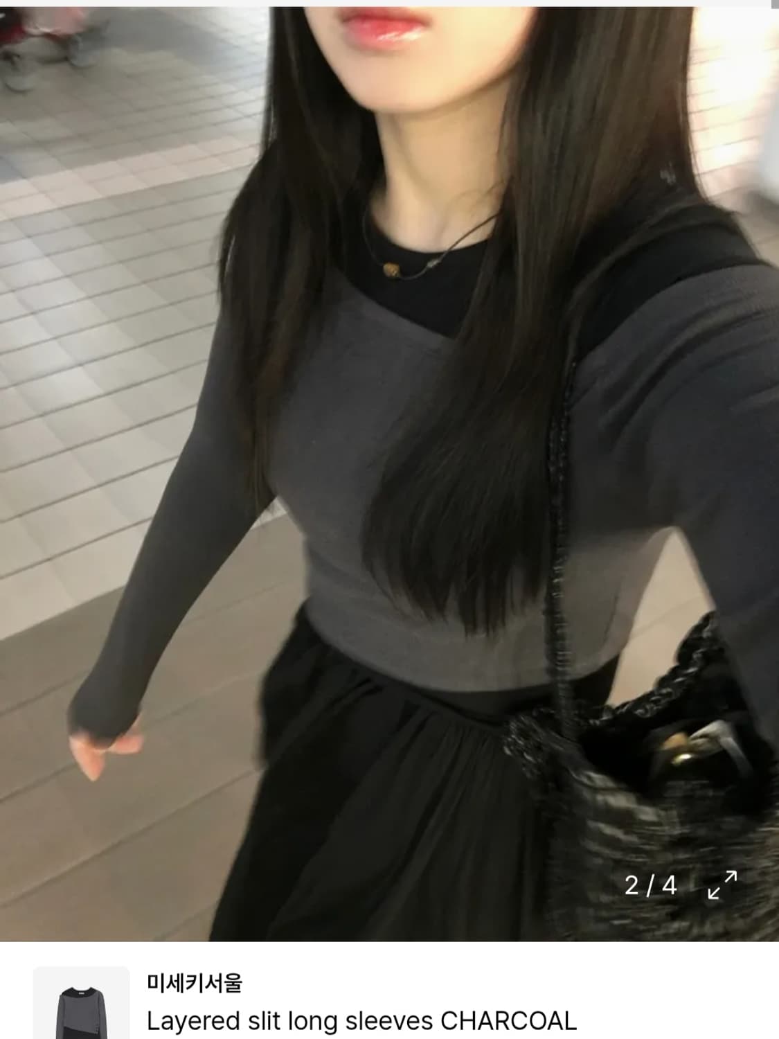 미세키서울 레이어드 긴팔 티셔츠 상품이미지4