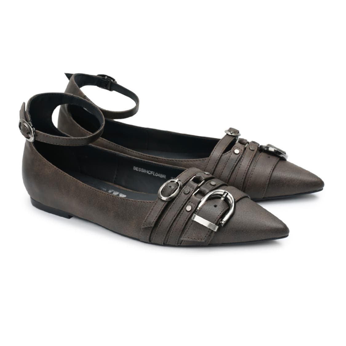 이크닉 벨티드 레더 스텔레토힐 상품이미지4