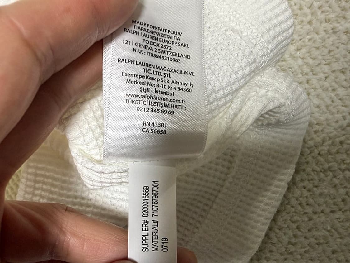 폴로 랄프로렌 와플 긴팔 티셔츠 남성용 100사이즈 새제품 상품이미지7