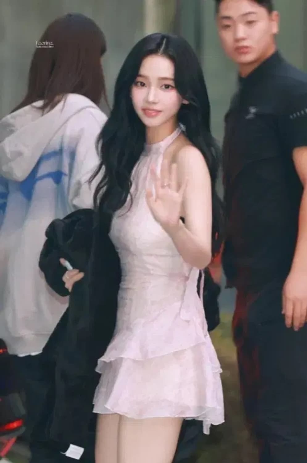 카리나 카인다미 홀터넥 쉬폰 원피스 핑크 s 상품이미지1