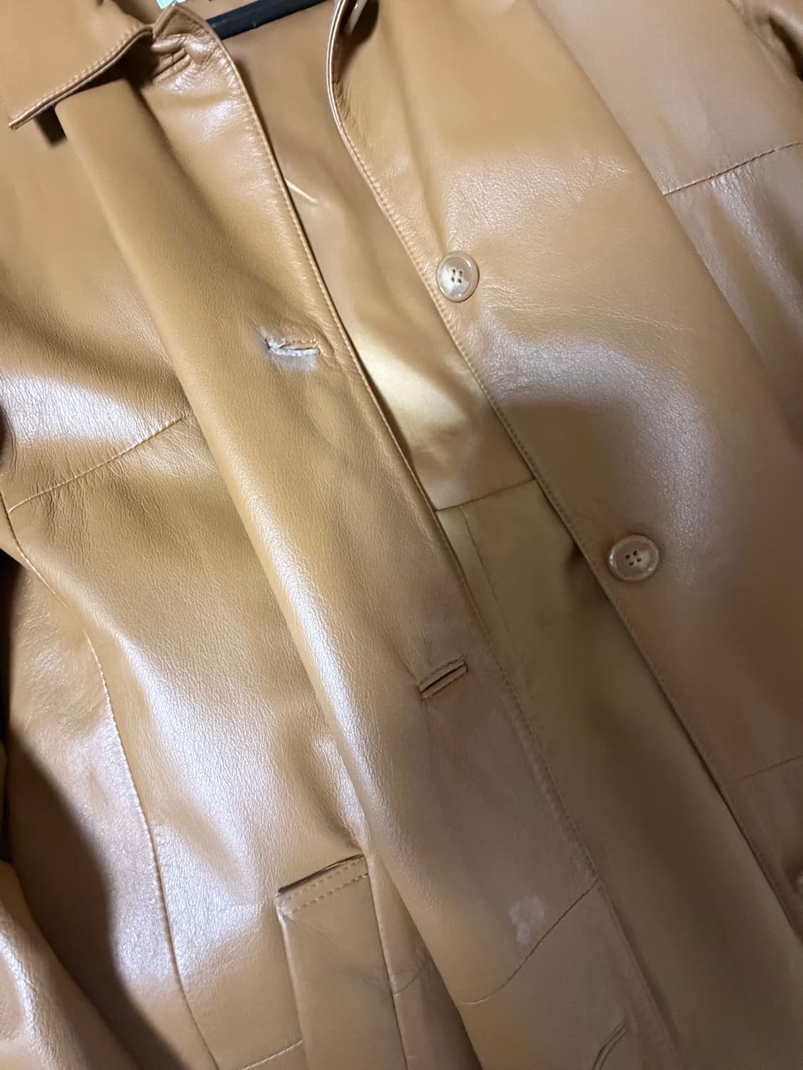 센서스 가죽코트 브라운 상품이미지4