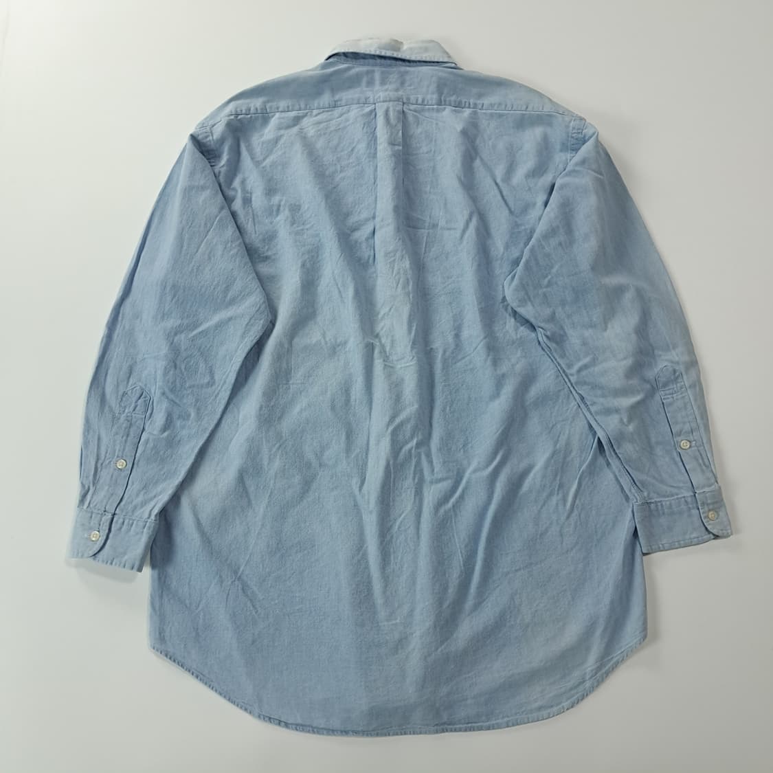 CK297 L 폴로 90s 일본판 멀티포니 샴브레이 셔츠 남방 상품이미지6