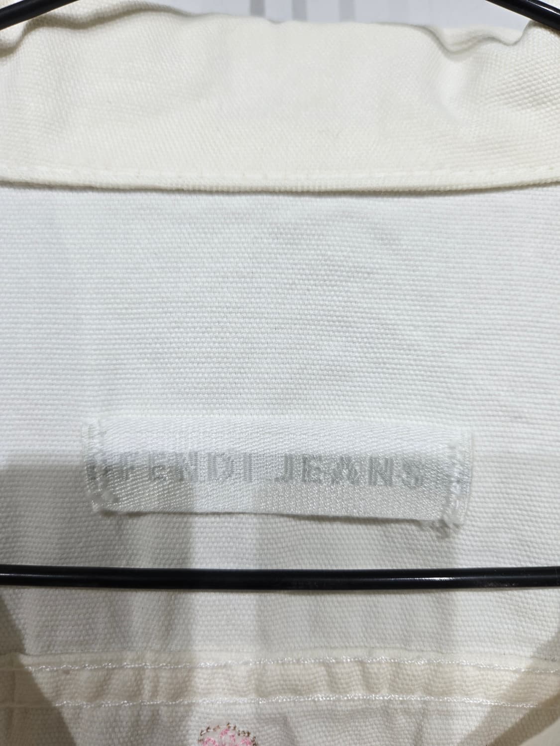 펜디 아이보리 자수 크롭 데님 자켓 상품이미지5