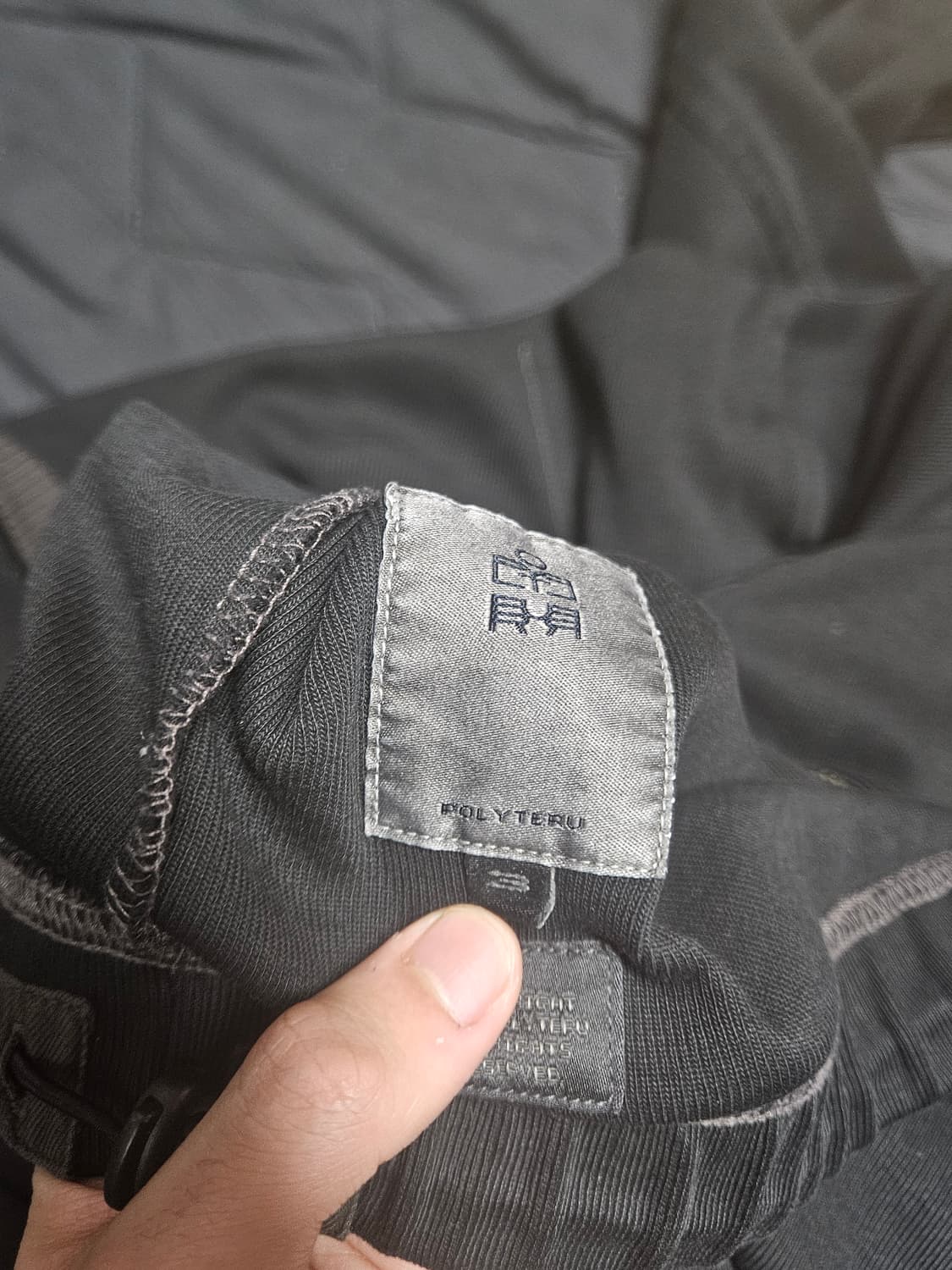 폴리테루 워시드 자켓 블랙 3사이즈 상품이미지3