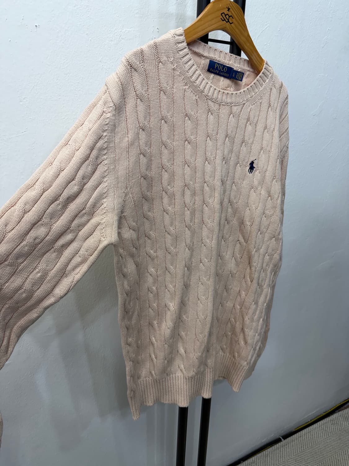 정품) 폴로랄프로렌 남성 케이블 니트 스웨터 L 상품이미지2