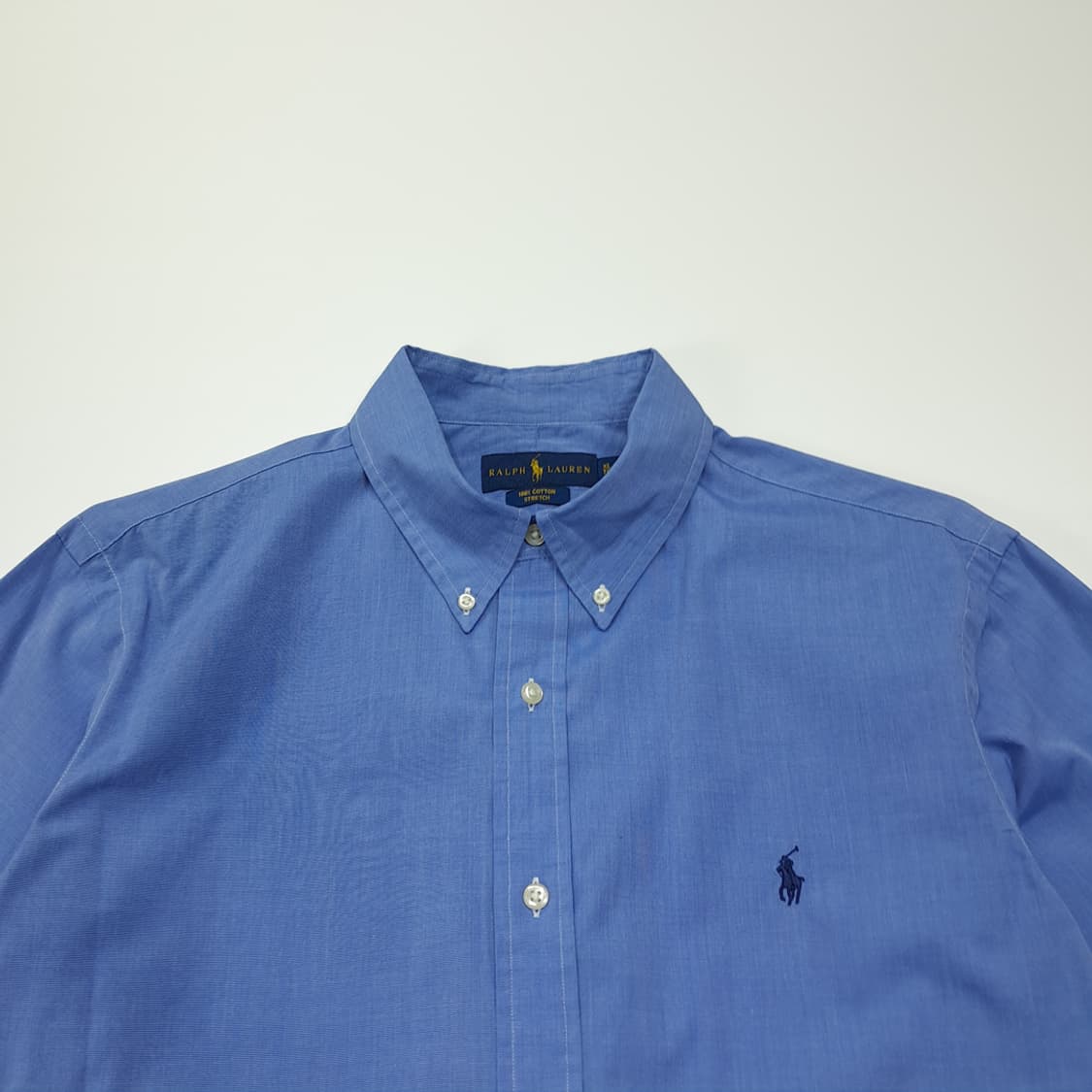 CL527 XL 폴로 코튼 스트레치 블루 셔츠 남방 상품이미지2