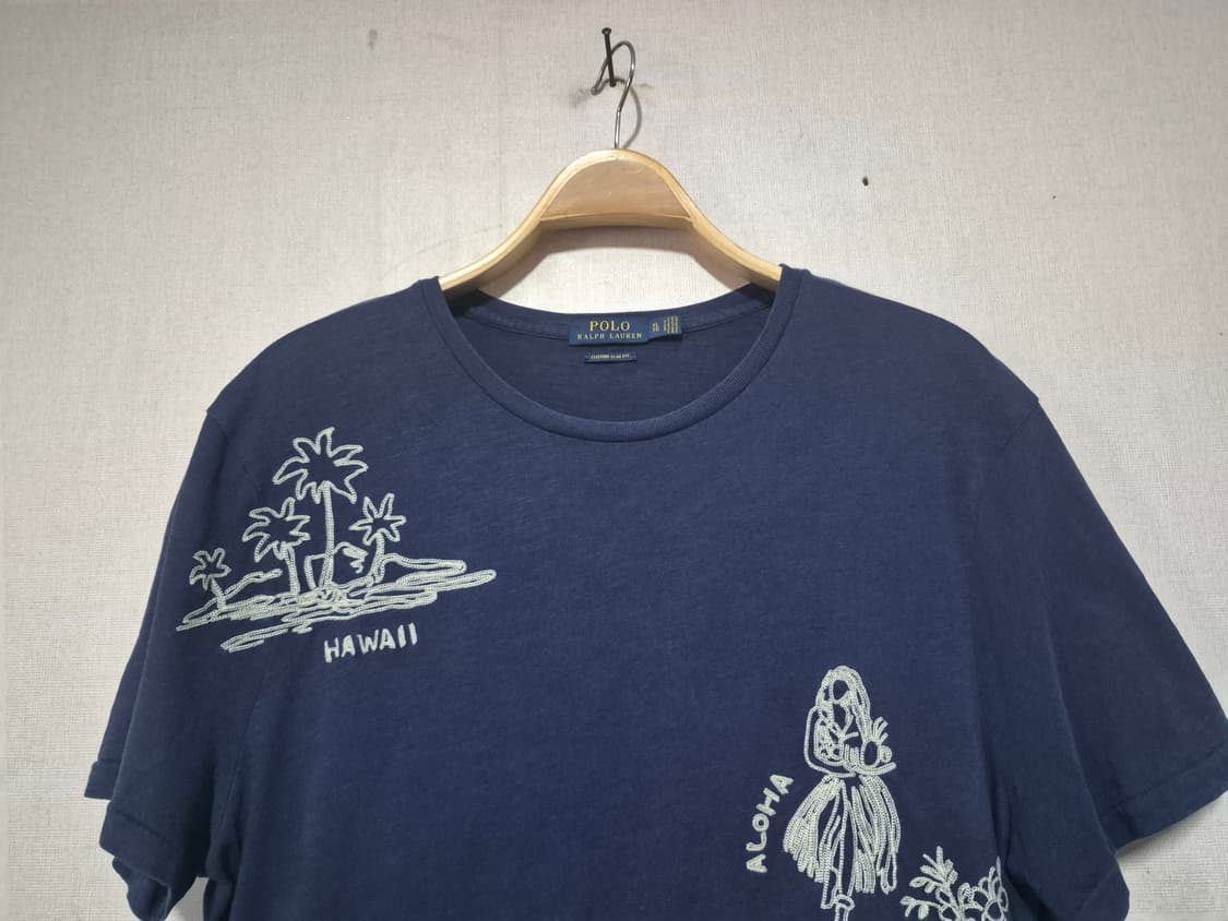 폴로 야자수 자수 라운드 반팔 (XL) 상품이미지3