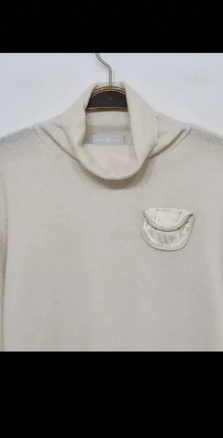 (M) 목폴라 캐시미어 니트 아이보리 터틀넥 스웨터 프랑스판  상품이미지2